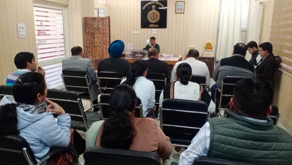 A meeting was held at the subdivision level under the AnemiaFree Haryana Campaign chaired by the SDM